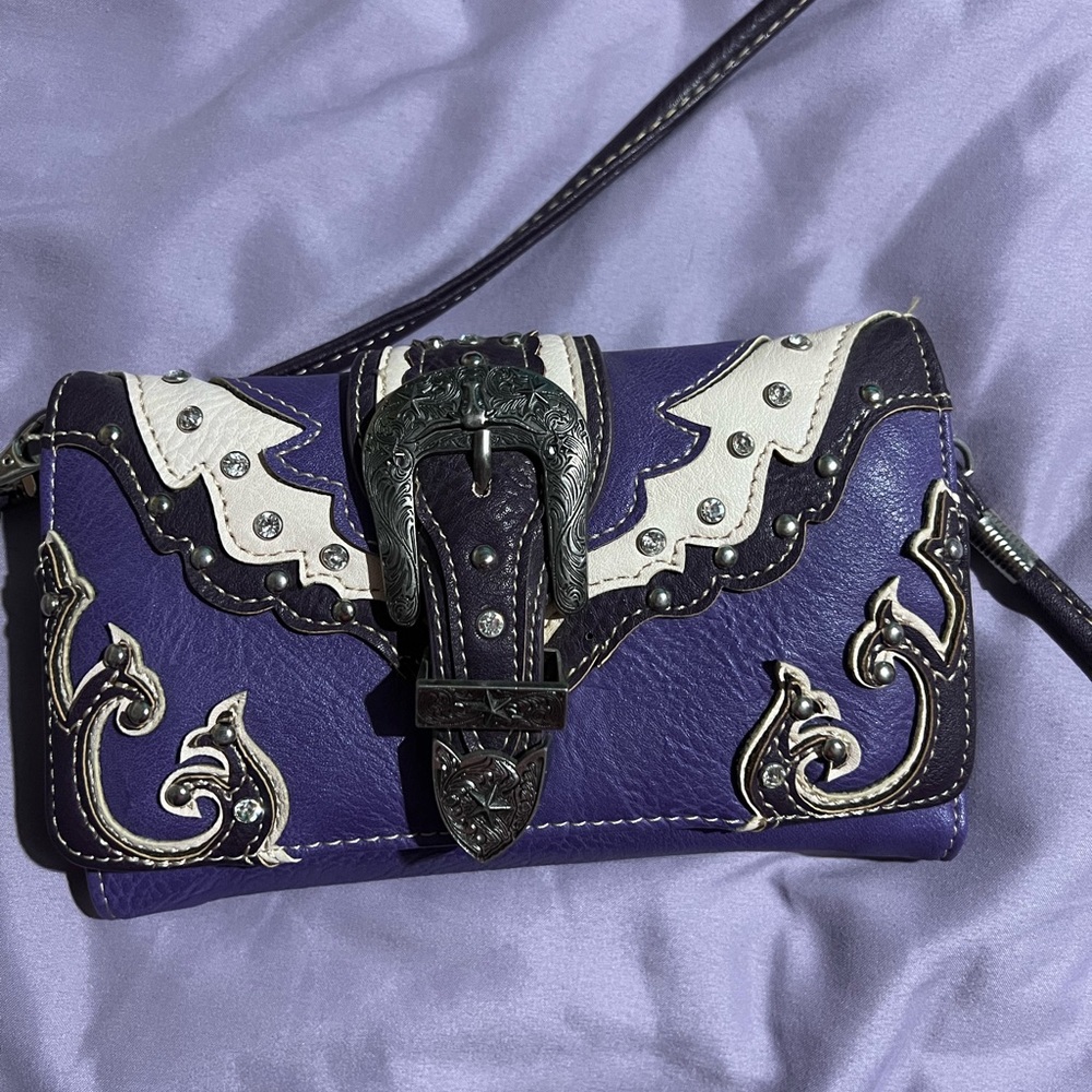 Western wallet with strap